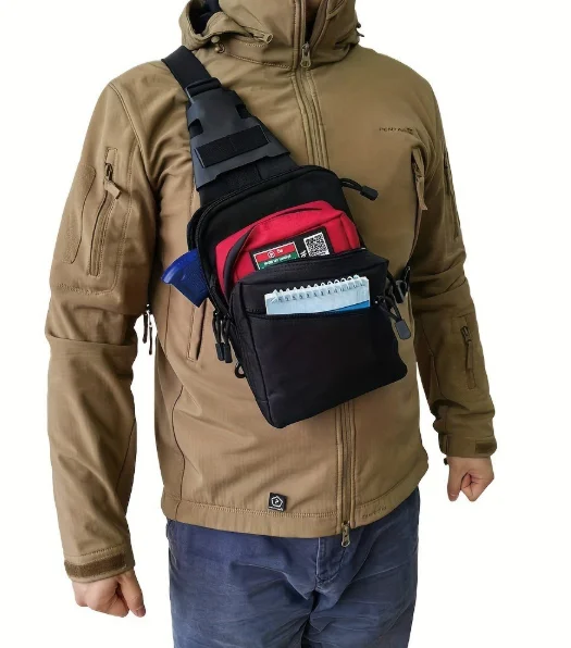 Edc Concealed Carry Sling Bag - Taktiksel Gizli Taşıma Askılı Çantası: EDC
