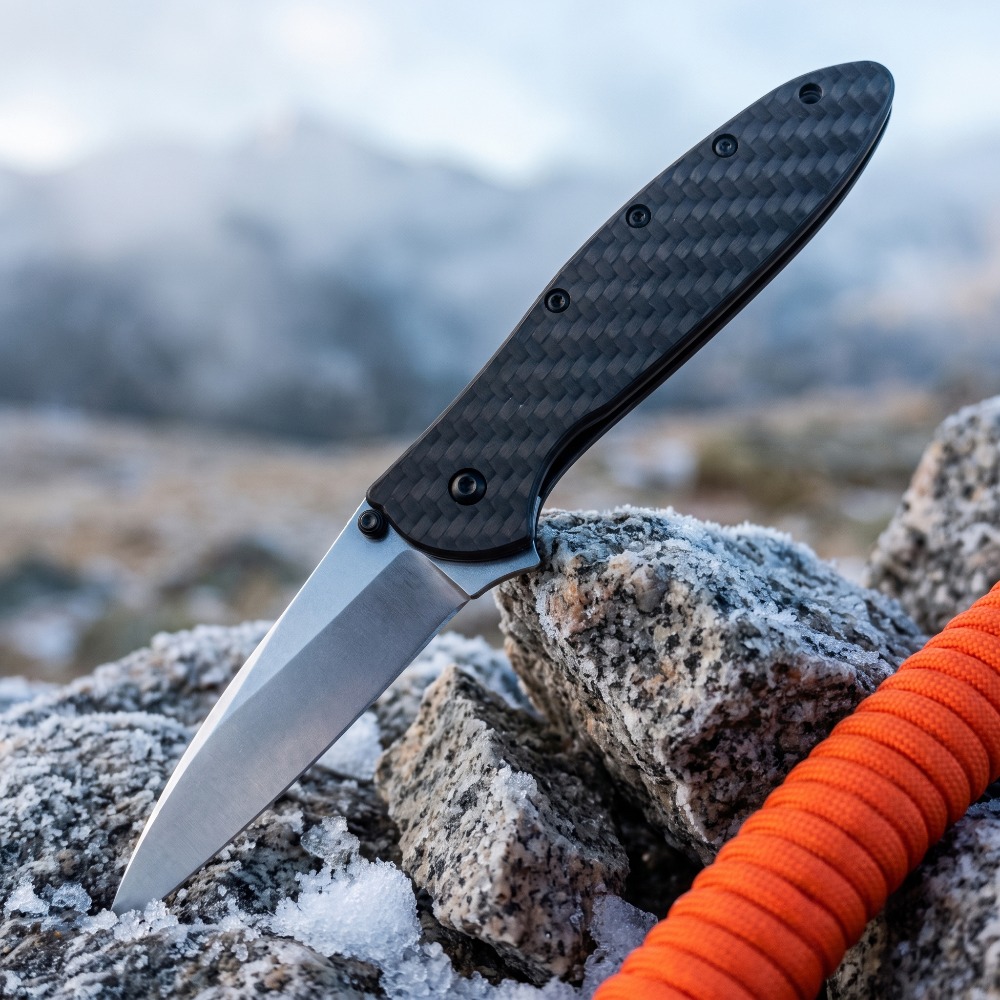 Edc Carry Knife - 1660 Taşınabilir EDC Katlanır Bıçak Karbon