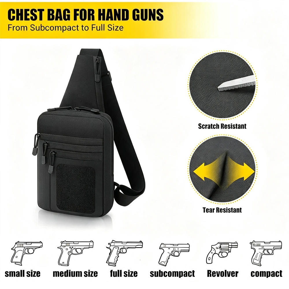 Gizli Taşıma Göğüs Çantası, Ta - Edc Concealed Carry Sling Bag incelemesi ve fiyatı