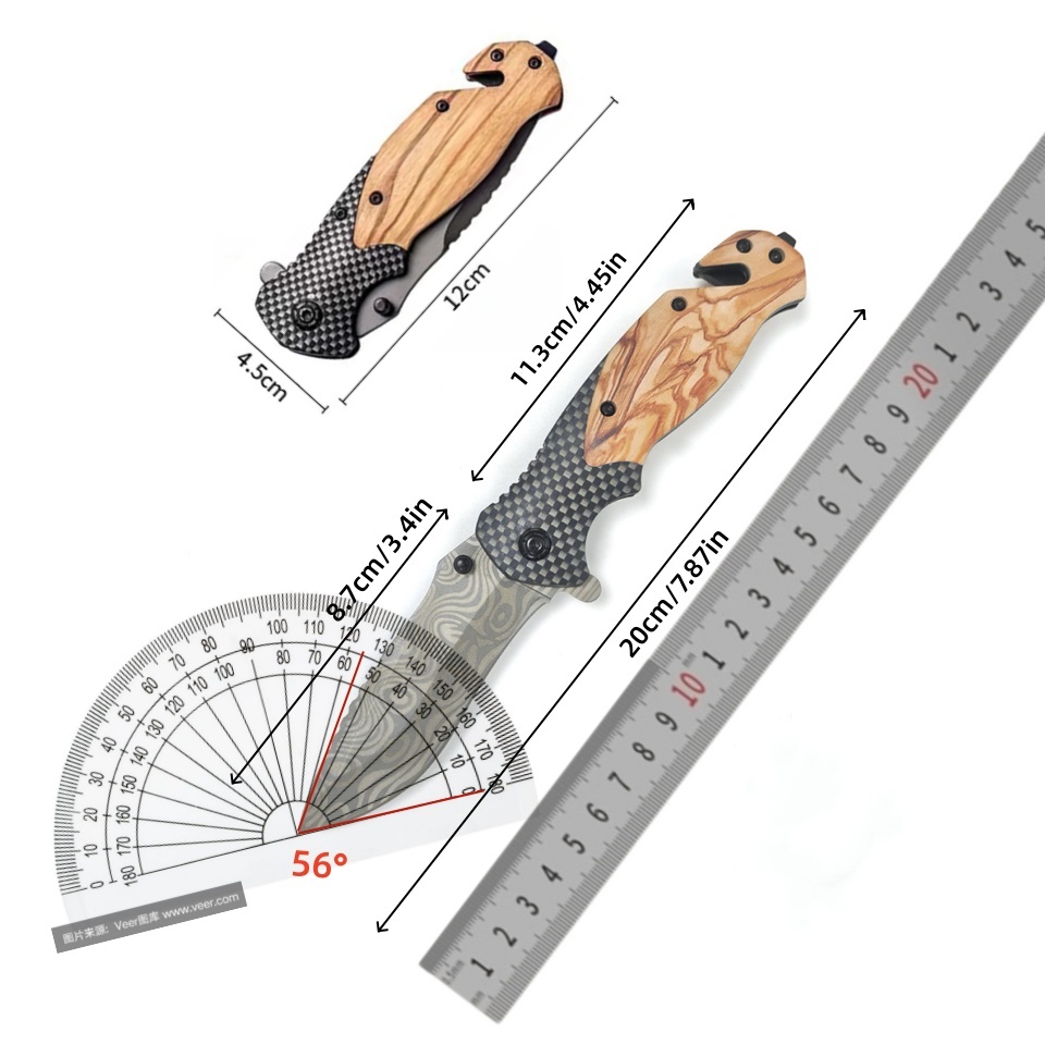 Şam Desenli Katlanır Bıçak Kes - Edc Carry Knife incelemesi ve fiyatı